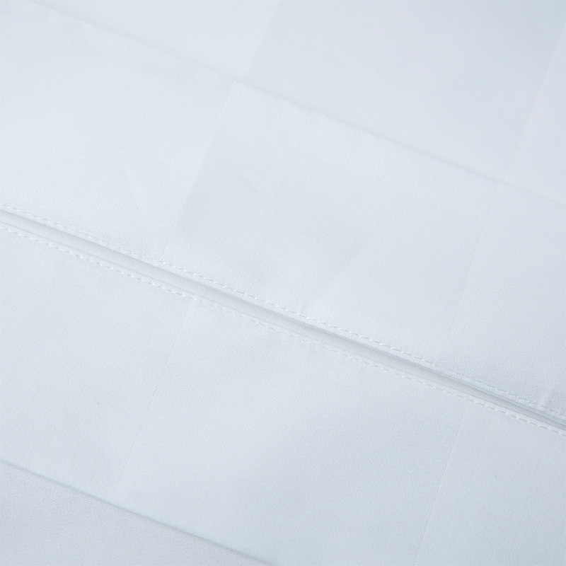 পাঁচতারা হোটেল বেডিং সেটের জন্য 7cm Sateen স্ট্রাইপ প্লেইন সাদা 750TC 100% তুলা পাঁচতারা হোটেল বেডিং সেটের জন্য 7cm Sateen স্ট্রাইপ প্লেইন সাদা 750TC 100% তুলা