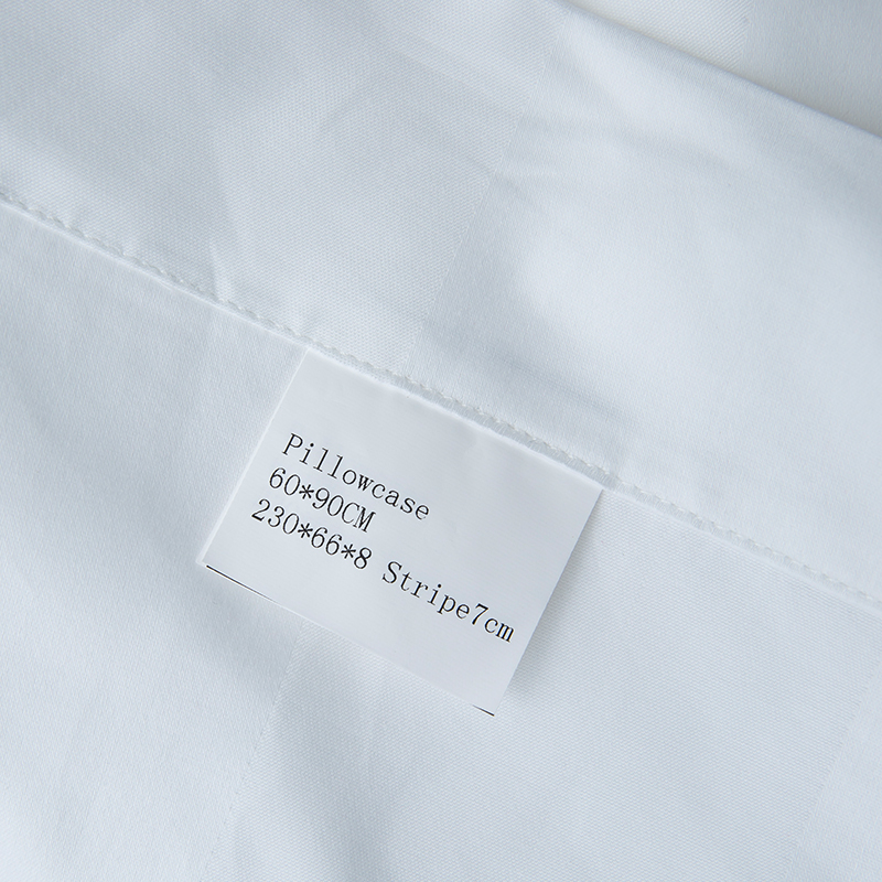 পাঁচতারা হোটেল বেডিং সেটের জন্য 7cm Sateen স্ট্রাইপ প্লেইন সাদা 750TC 100% তুলা পাঁচতারা হোটেল বেডিং সেটের জন্য 7cm Sateen স্ট্রাইপ প্লেইন সাদা 750TC 100% তুলা